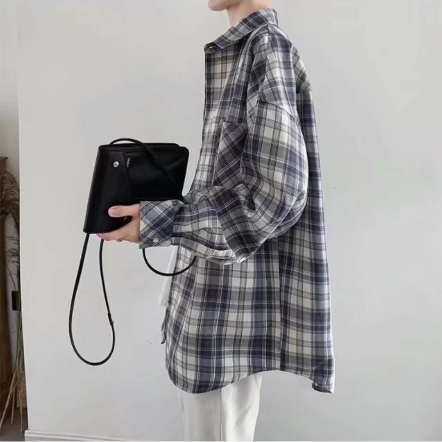Áo Sơ Mi Nam Nữ Caro Tay Dài áo sơ mi trắng Dáng Rộng áo sơ mi nữ form rộng Thiết Kế Thời Trang áo sơ mi caro nam Theo Phong Cách Hàn Quốc áo sơ mi nữ