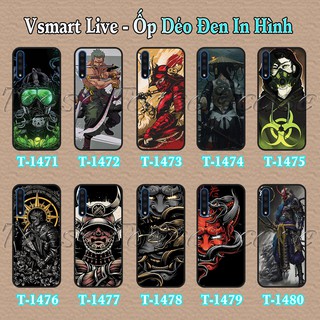 Ốp lưng Vsmart Live dẻo đen in hình Samurai X cực ngầu