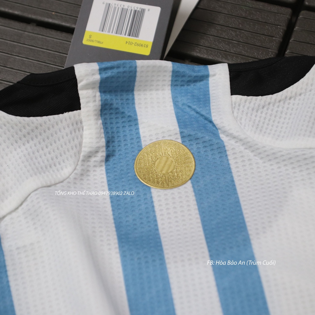 Áo Bóng Đá Đội Tuyển argentina 2023 Mẫu Chính Thức WC - Vải Thái Chuẩn Áo Thi Đấu - Áo Argentina 2023