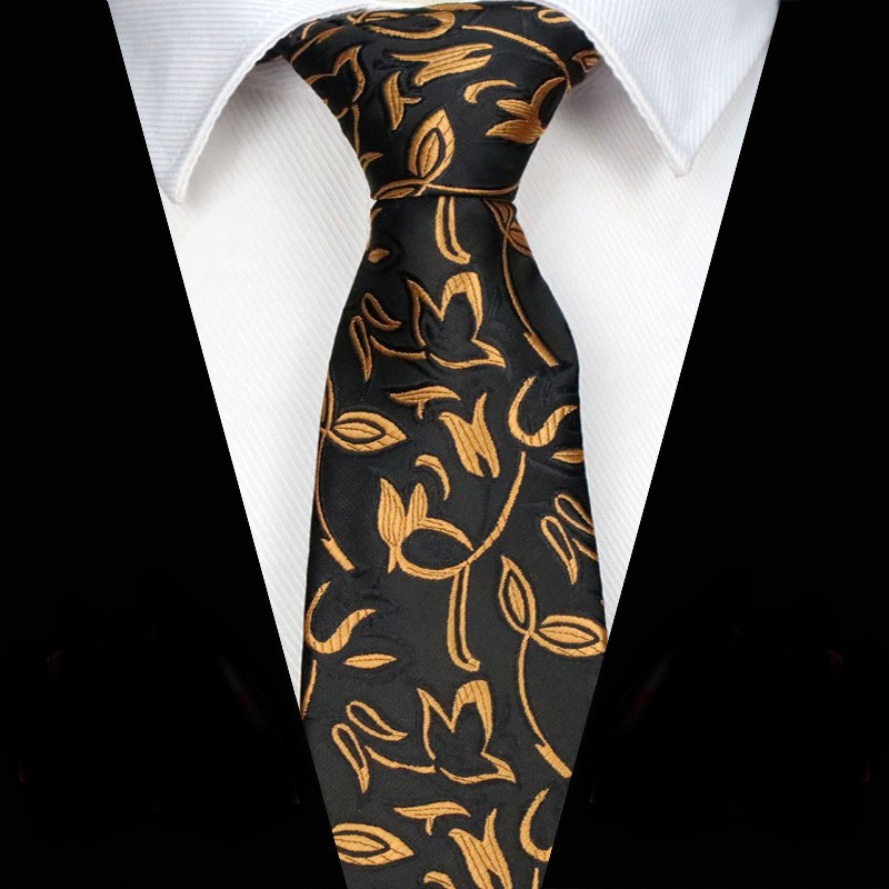 Cà Vạt Lụa In Hoa 8cm Thời Trang Cho Nam