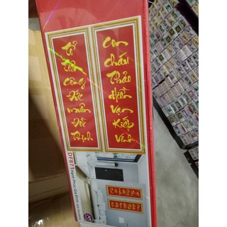 tranh đính đá thư pháp câu đối kt 70x100cm