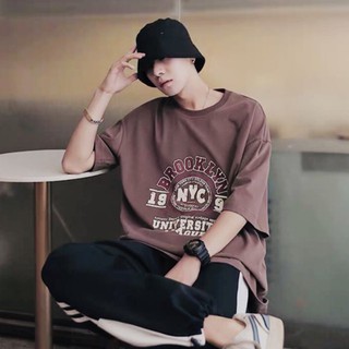 [ Có Ảnh Thật ] Áo thun unisex tay lỡ form rộng - áo phông NYC 1992