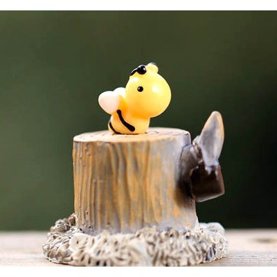 Tiểu cảnh mô hình con ong vàng bằng đá resin