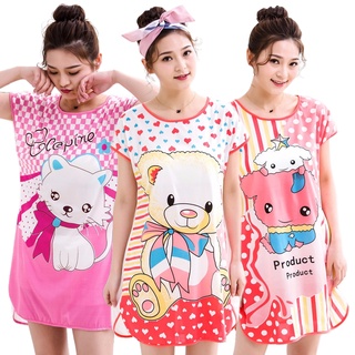 Bộ Đồ Ngủ Tay Lửng Cổ Tròn Thoải Mái Dễ Thương Phong Cách Hàn Quốc Cho Nữ