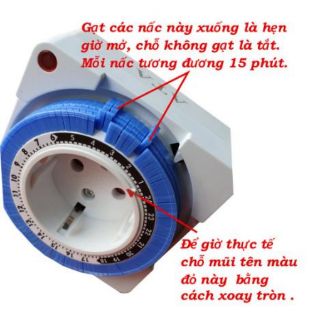 Ổ cắm timer hẹn giờ cơ TG16A - Chất Lượng Cao