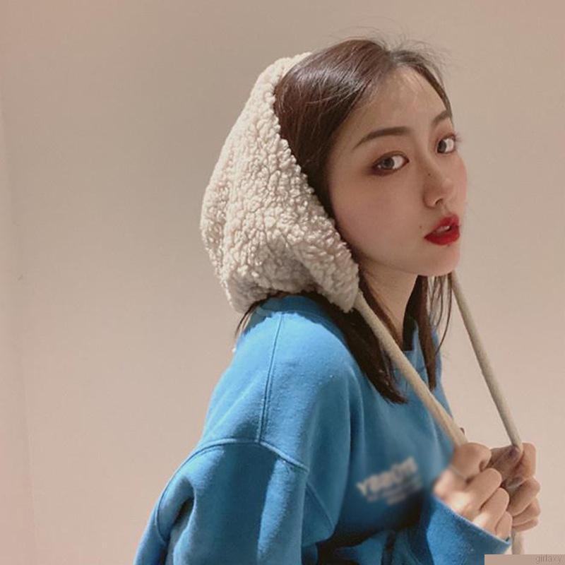 Mũ beanie lông che tai màu trơn ấm áp chống gió thời trang mùa đông tiện dụng khi trượt tuyết