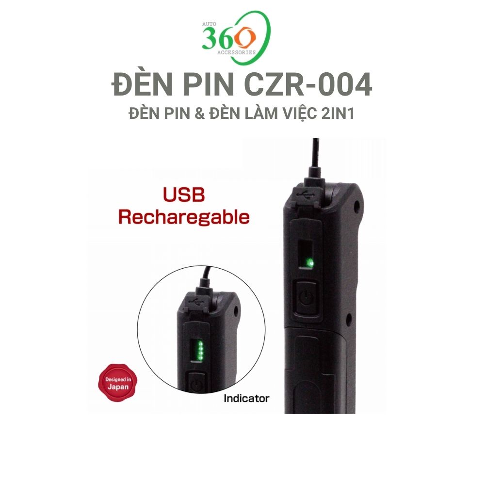 Đèn pin A&TK CZR-004 siêu sáng mini chống nước nam châm 2 chức năng đèn pin và đèn làm việc | BigBuy360 - bigbuy360.vn