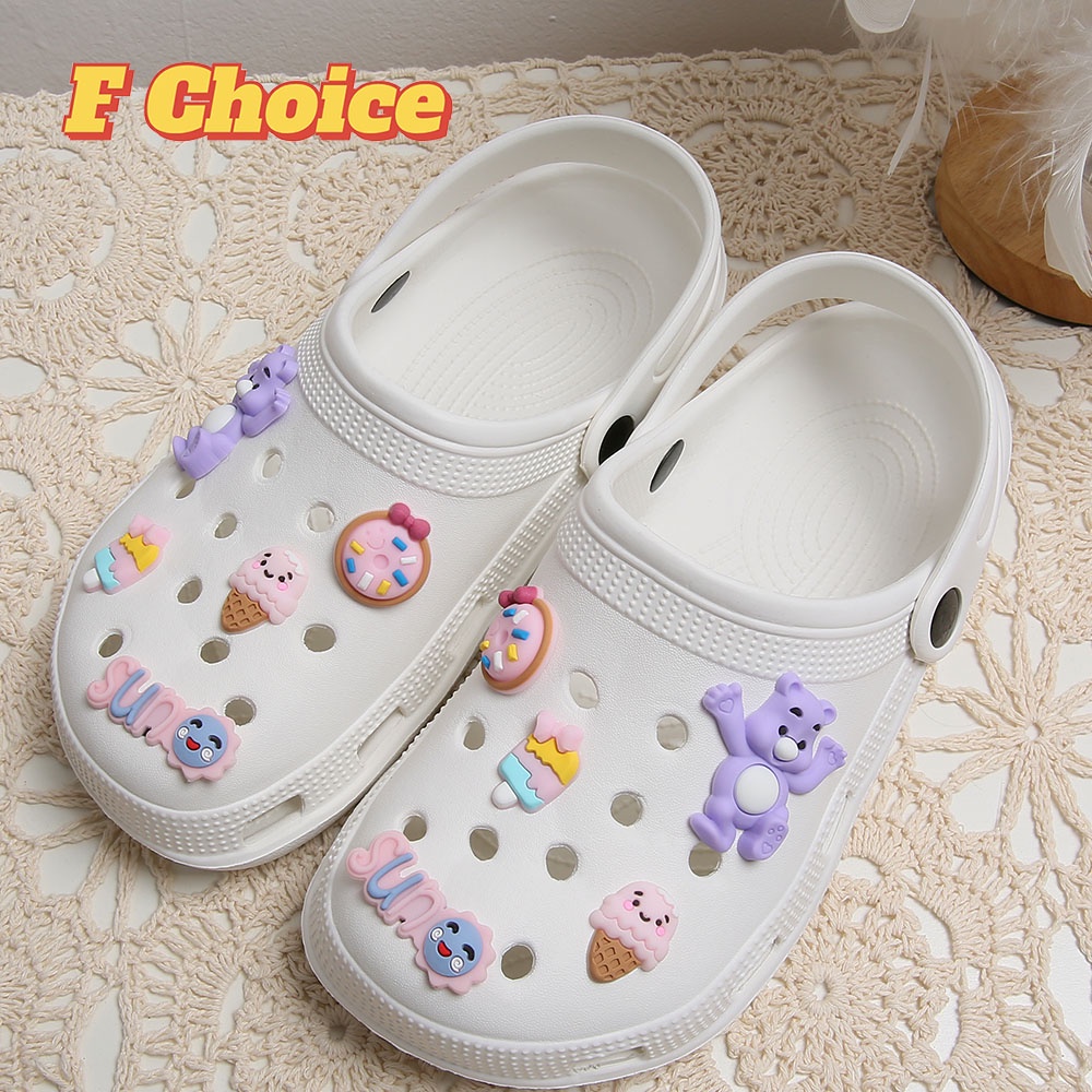 Jibbitz Bộ Phụ Kiện Khóa Trang Trí Dép crocs Hình Giày Hoạt Hình Dễ Thương