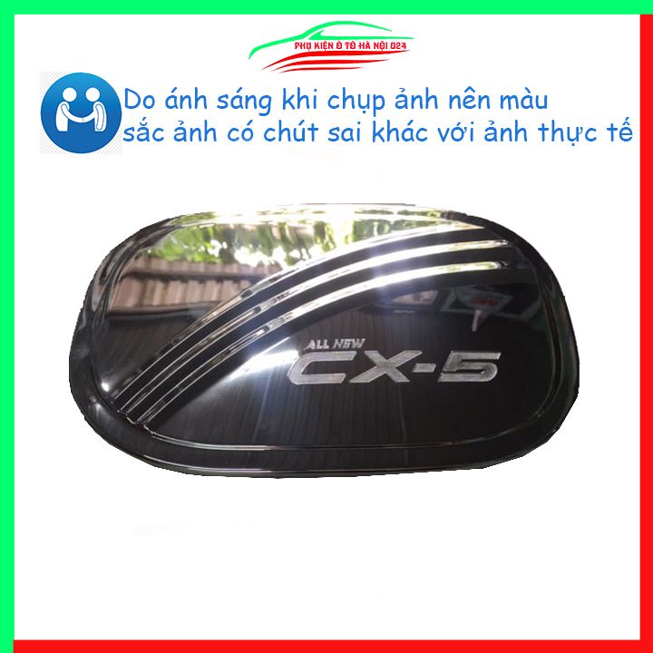 Ốp nắp xăng Mazda Cx5 2018-2023 mạ crom bảo vệ chống trầy trang trí ô tô