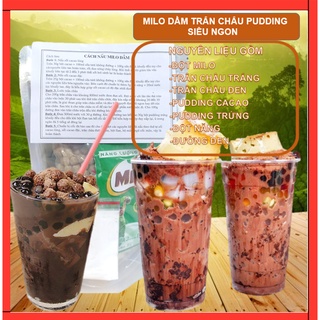 Set Milo Dầm Trân Châu Pudding Siêu Ngon