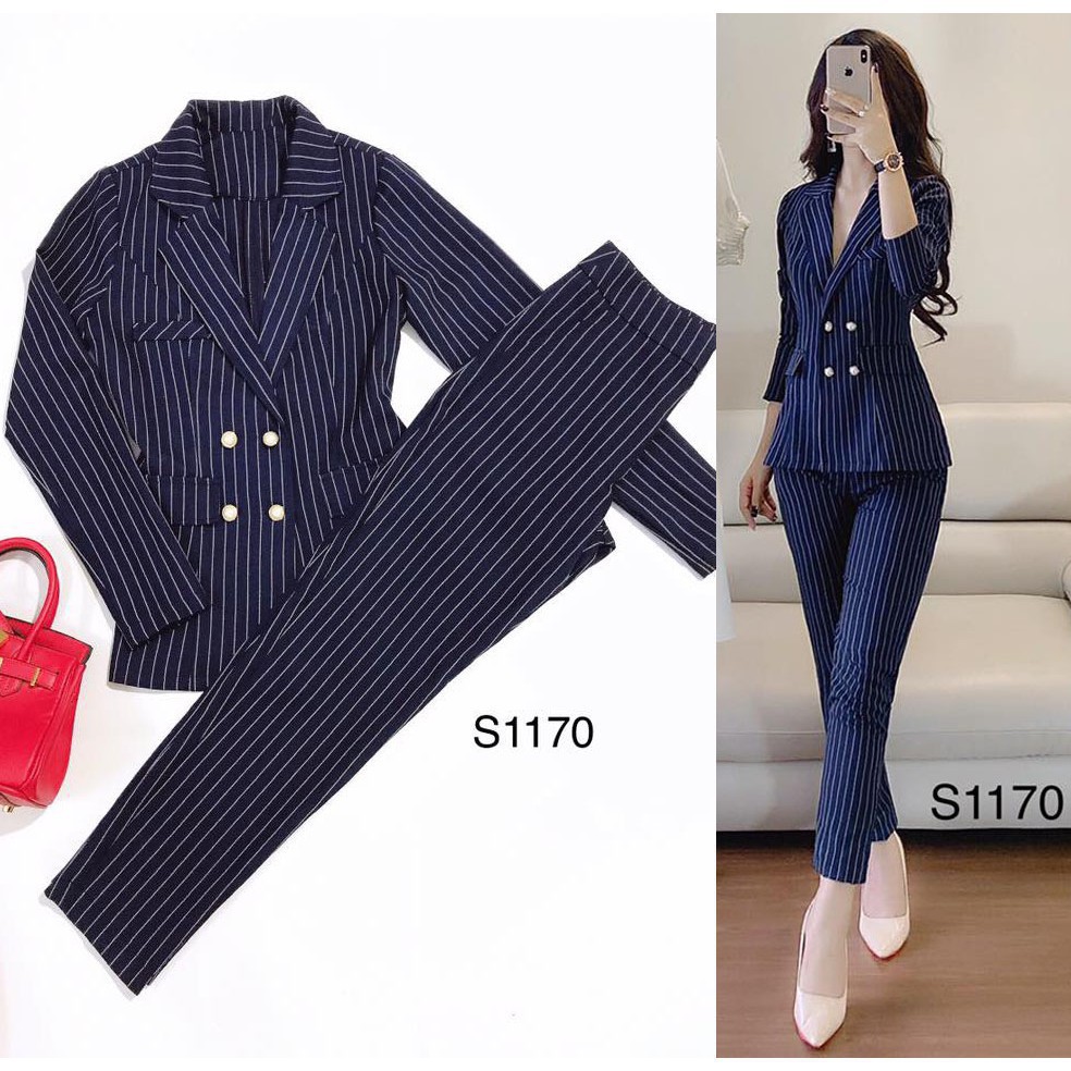 [ xả kho ] MiD SET VEST KẺ S1170 Mie Design kèm ảnh thật