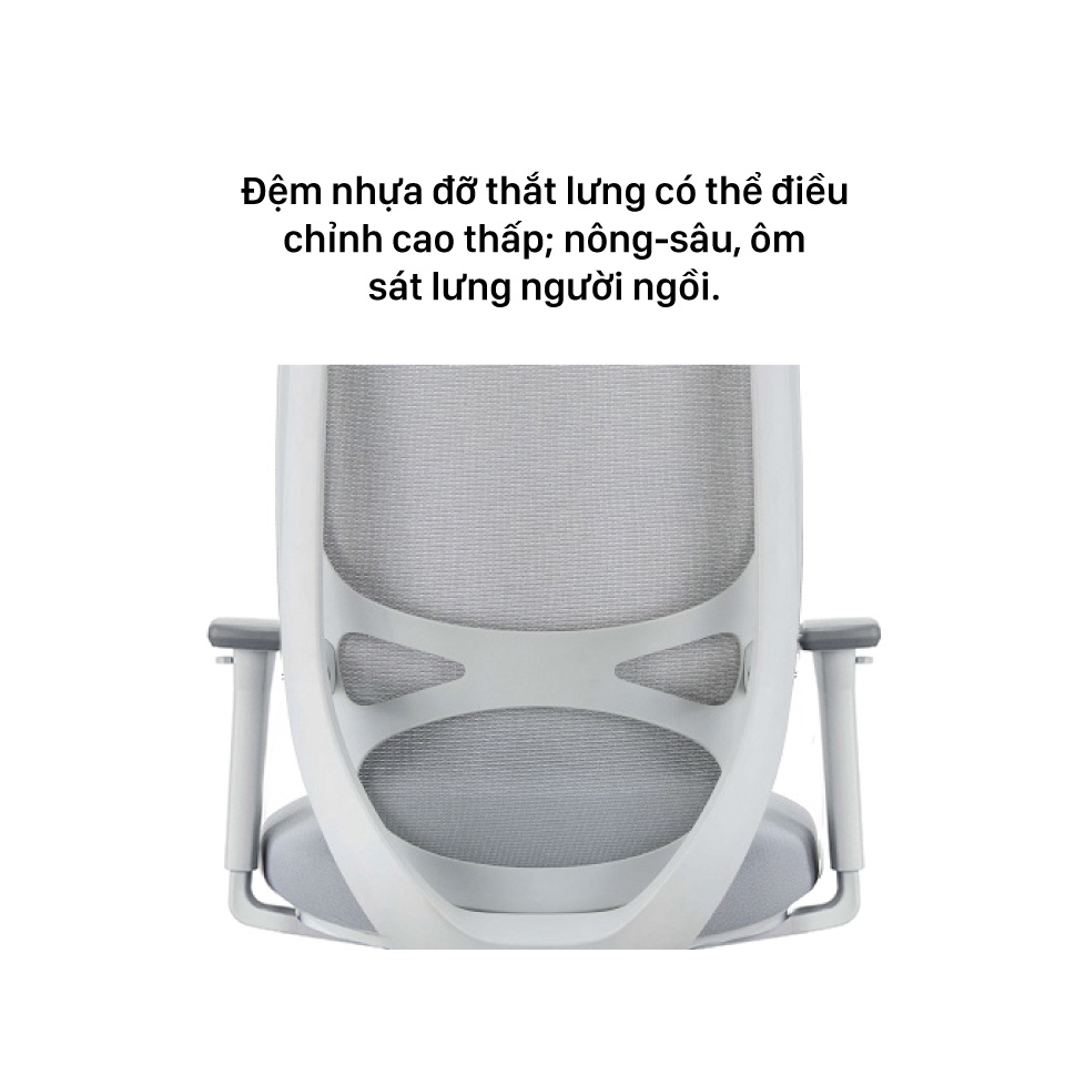 Ghế công thái học Ergonomic GOVI Felix F6231A-Thiết kế tựa đầu điều chỉnh độ cao, tựa tay 3D nâng hạ, mâm ghế ngả 135 độ