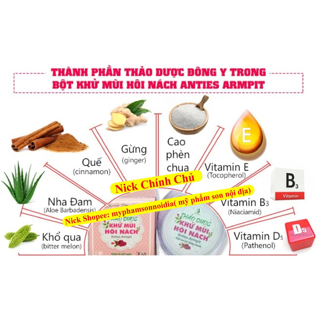 [Chính Hãng] Thảo mộc Khử mùi Hôi Nách Hôi Chân, Giảm Thâm Nách, Giảm mồ hôi... Thảo Dược Khử Mùi hết thâm | BigBuy360 - bigbuy360.vn