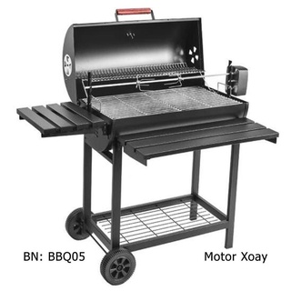 Bếp nướng than hoa sân vườn cao cấp ,bếp nướng than hoa ngoài trời bbq05 có moto tự xoay