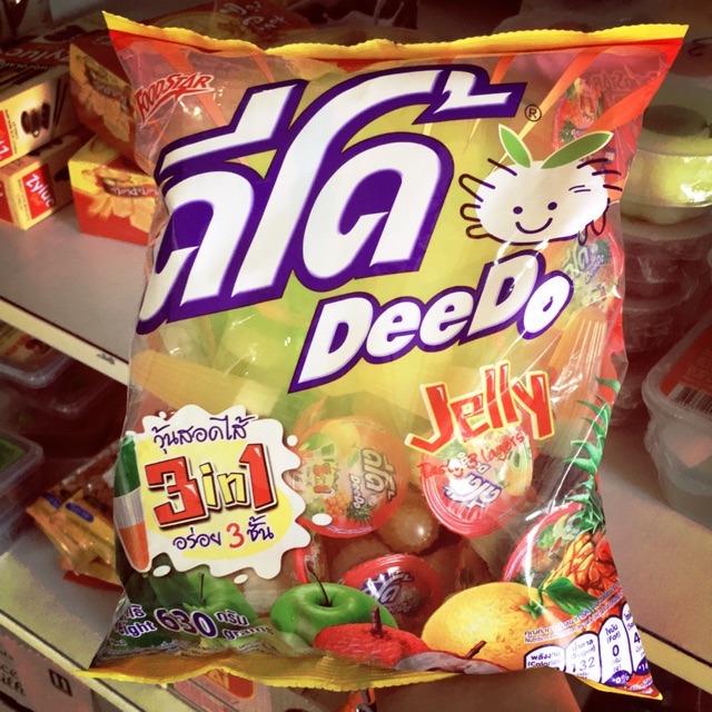 Thạch trái cây 3 in 1 Deedo Thái Lan 725g date 01/2023