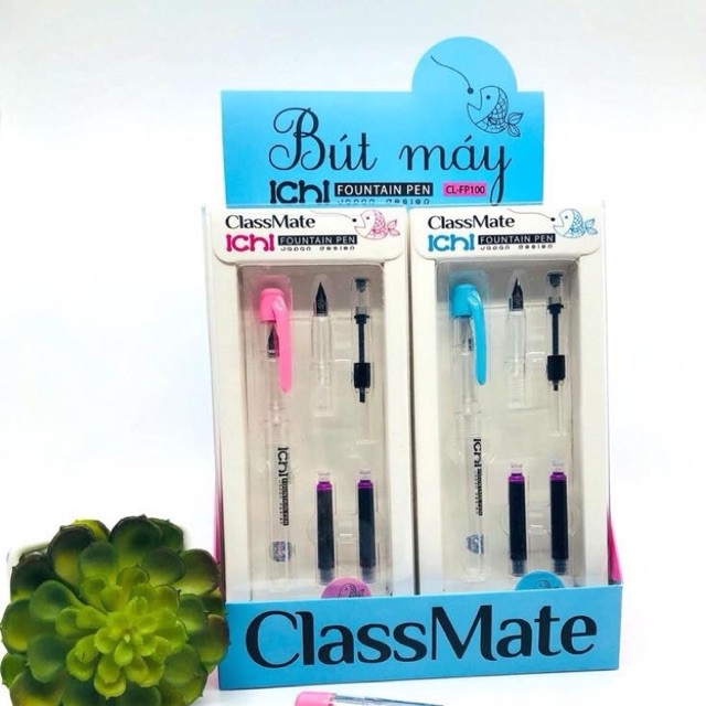 Bút máy Nhật Bản / Bút máy ngòi trơn ICHI, Kèm 1 đầu  ngòi + Pit-ton + 2 ống mực