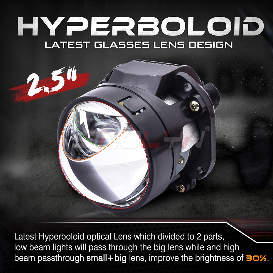 Đèn Pha LED 43W H7 H4 H1 9005 9006 2.5 Inch Chuyên Dụng Cho Xe Hơi