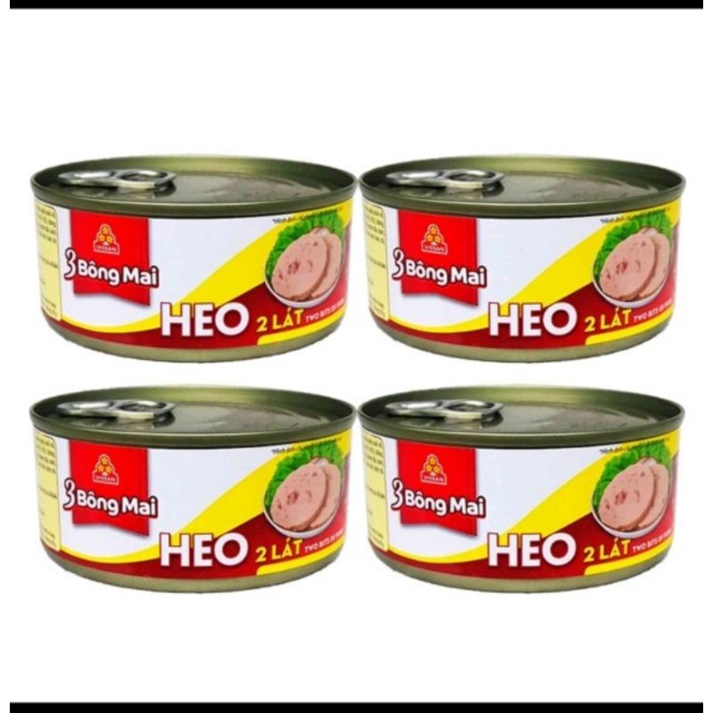 Heo 2 lát Vissan 3 Bông Mai hộp 150g