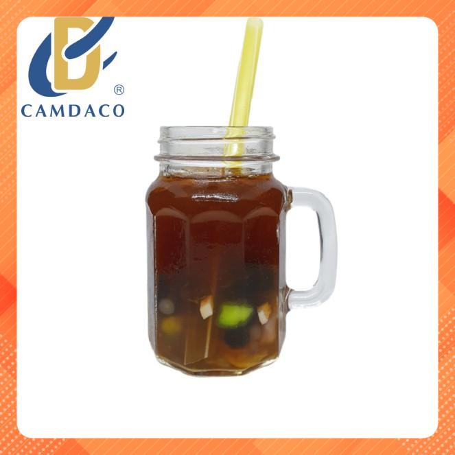 FREESHIP TOÀN QUỐC 50K - Ly Cốc Thủy Tinh Uống Trà Sữa 10 Cạnh 450ML Camdaglassco