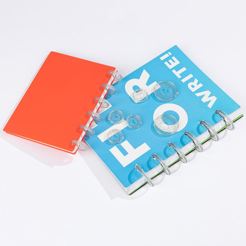 Set 20 Vòng Khóa Nhựa Hình Trái Tim / Nấm / Lá Cây Lấp Lánh Trang Trí Sổ Tay