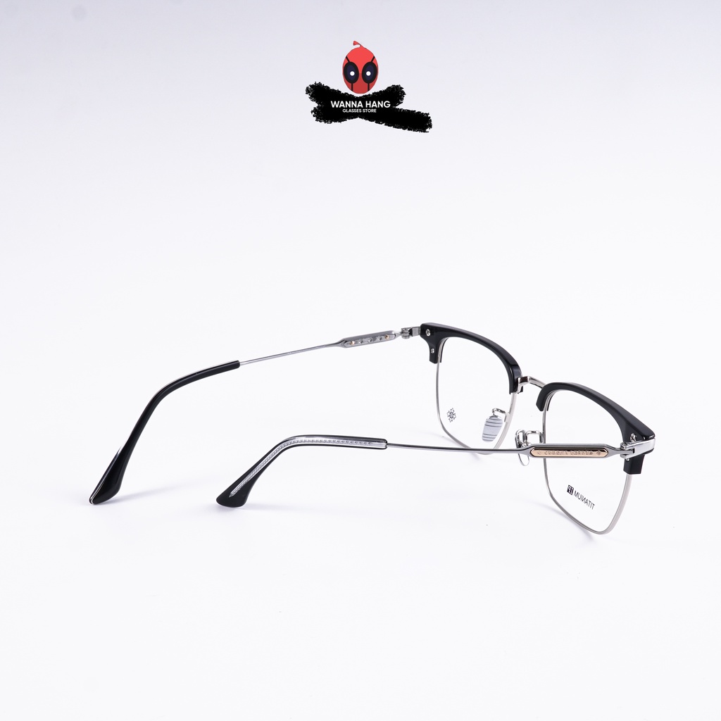 Gọng kính nhựa nam nữ đẹp Chrome Hearts cao cấp chống tia UV Wanna Hang CH5198 WHCH56