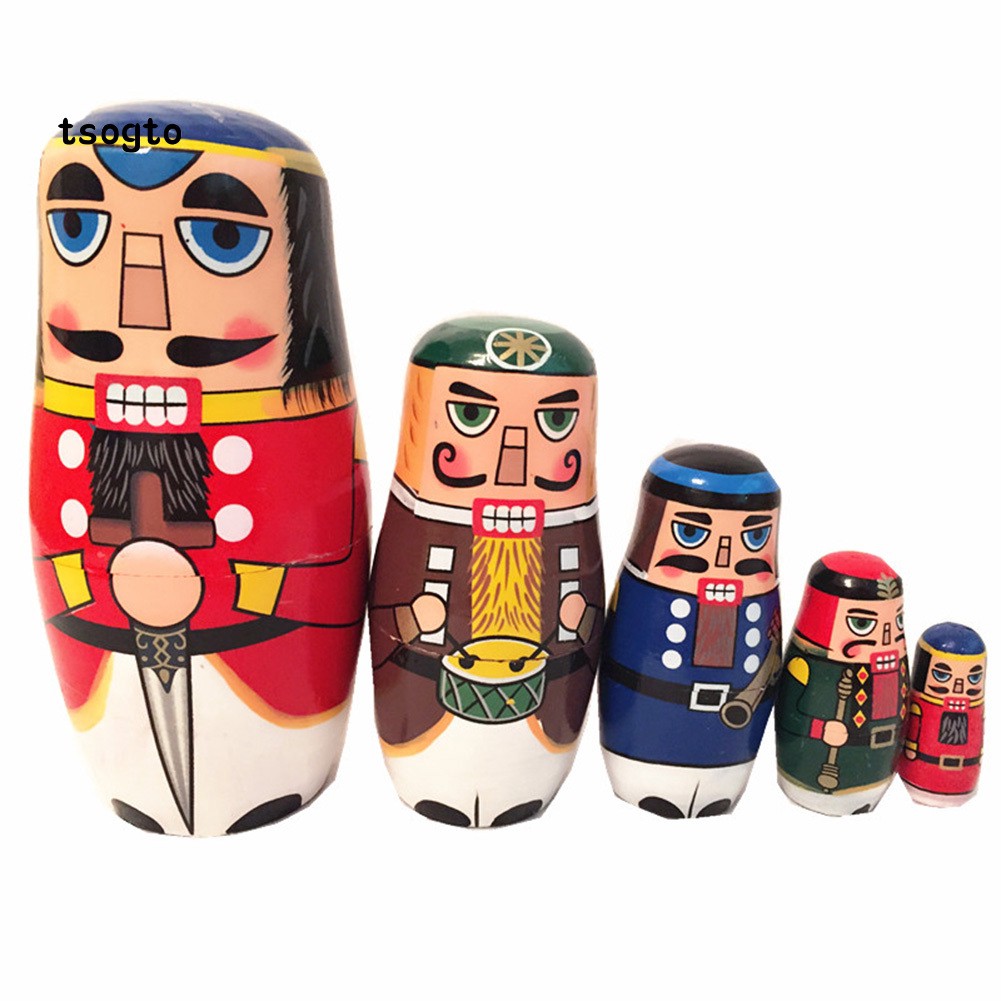 Bộ 5 Búp Bê Nga Matryoshka Bằng Gỗ