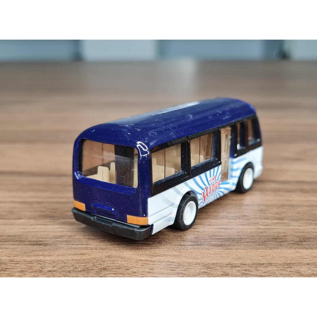 Xe Mô Hình Đồng Giá 35k - Mã 102323-04 . Xe Bus Size Mini Kim Loại Có Chạy Trớn Màu Xanh Navy