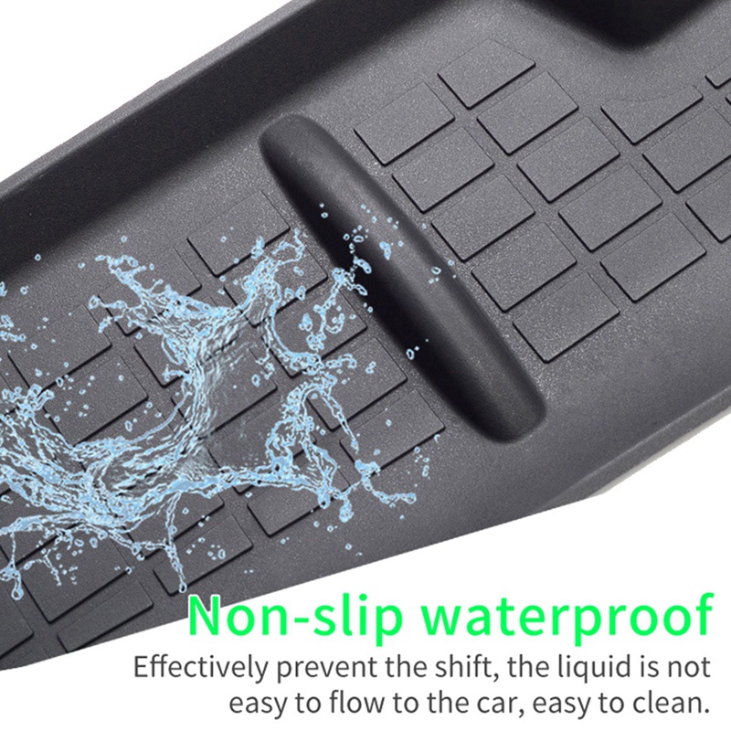 Tấm lót ly chống trượt bên trong nội thất màu đen Tấm lót ly cho Honda N-BOX NBOX JF3 JF4 2017 ' Tấm lót lưu trữ điều khiển trung tâm