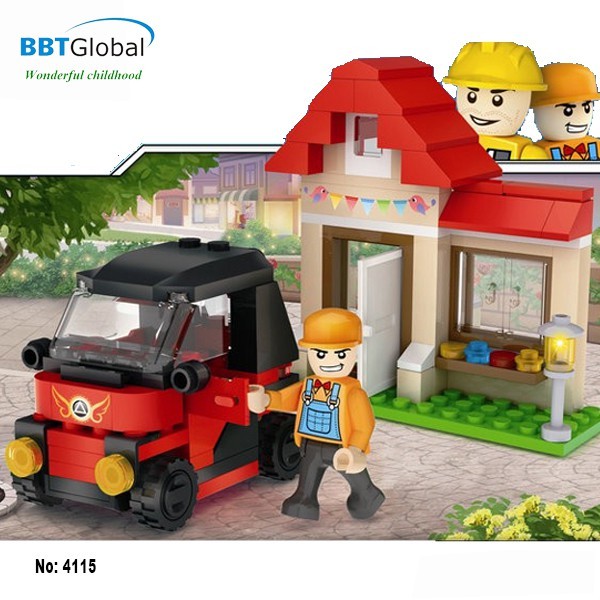 Bộ đồ chơi xếp hình kỹ sư công trình an toàn chính hãng BBT Global CGBX4115