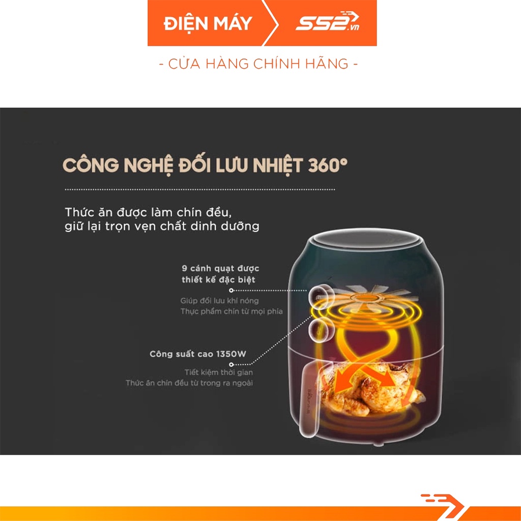 Nồi Chiên Không Dầu BEAR VS-8083A 3.5L Công Suất 1350W – Bảo Hành Chính Hãng