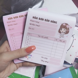 Combo 3 Hoá đơn mini 1 liên và 2 liên