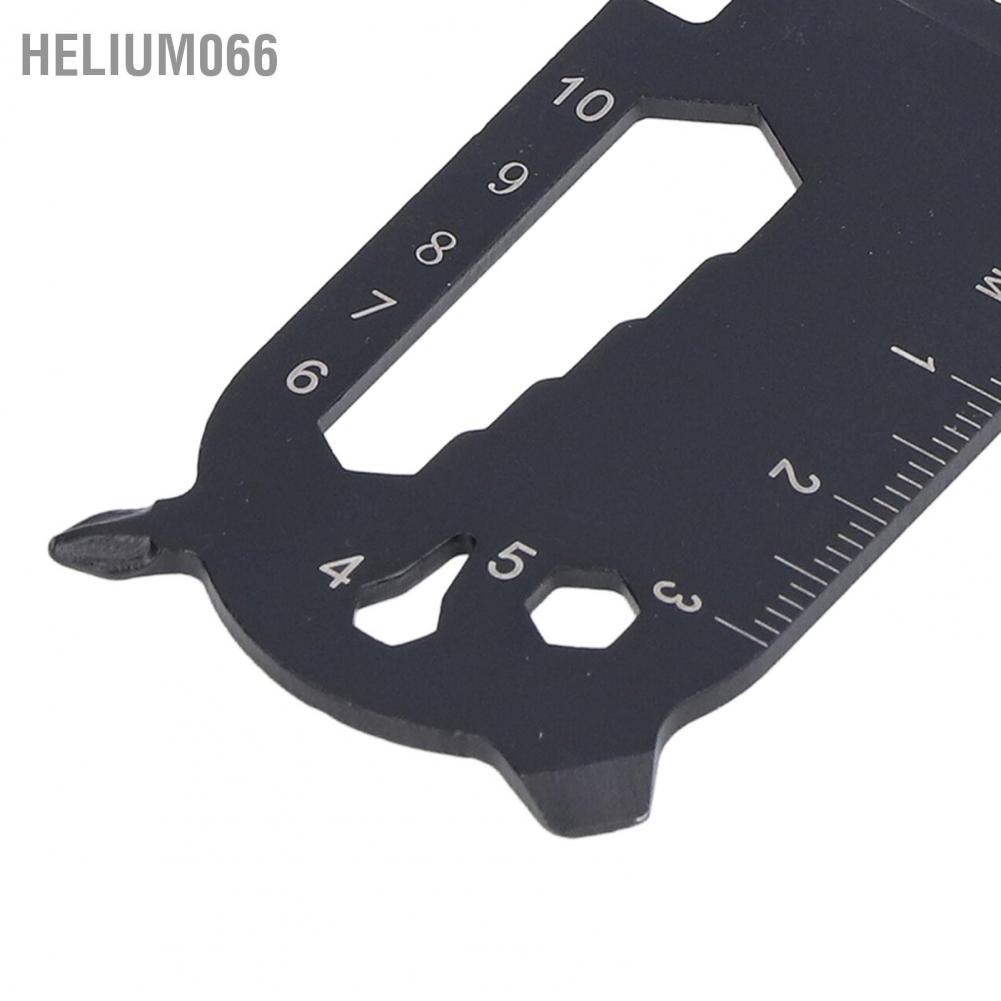 Helium066 Thẻ đa năng bằng thép không gỉ Dụng cụ mở tua vít Tua Dao cờ lê Thước cho ngoài trời