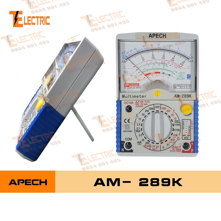 Apech AM - 289K Đồng Hồ Đo Điện Vạn Năng Hiển Thị Kim VOM Đo Điện Vạn Năng Apech AM 289K