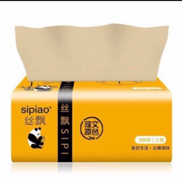 [KM] Gói giấy ăn sợi tre Sipao không tẩy trắng (GC)