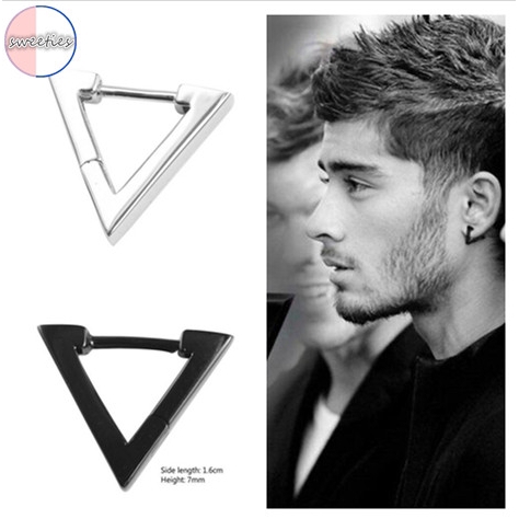 Bông tai hình tam giác đơn giản thời trang cho nam