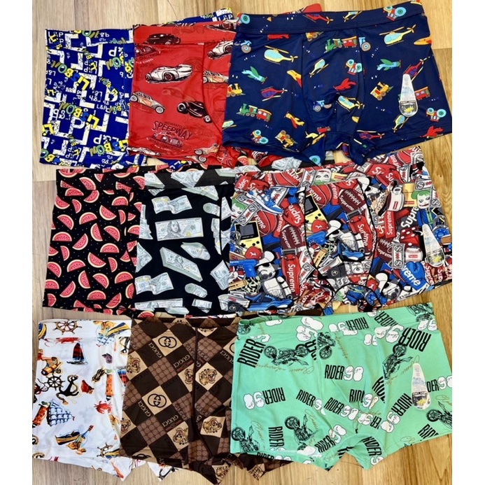 Boxer hoạ tiết quần sịp nam sexy thun lạnh free size Nô Store