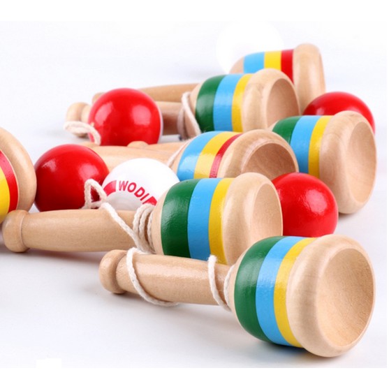 Bộ Đồ Chơi Kendama Nhật Bản Bằng Gỗ Thú Vị Cho Bé