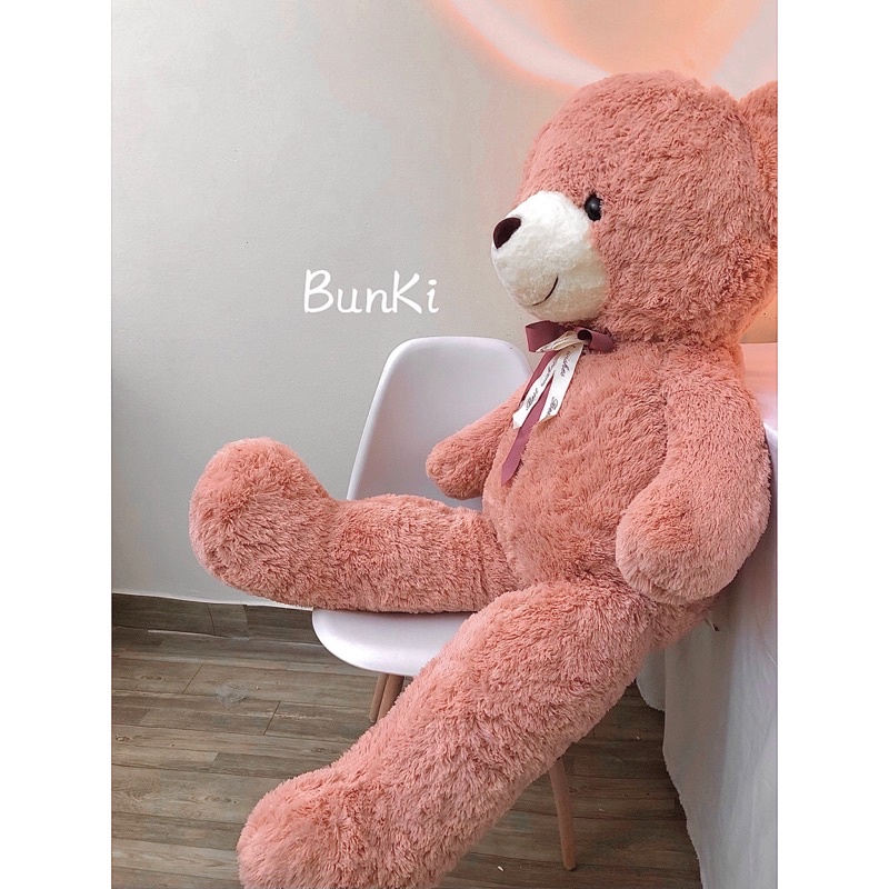 GẤU BÔNG TEDDY SWEET HUG 1M4 HỒNG CAM CAO CẤP BUNKI