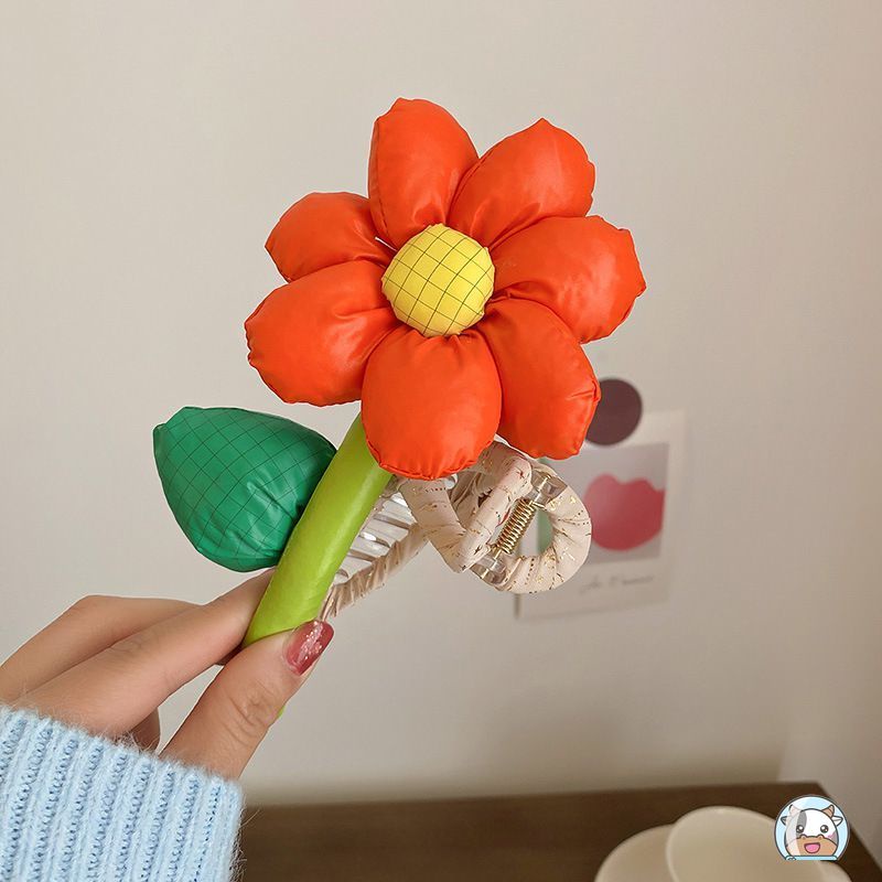 Kẹp Tóc Vải Họa Tiết Hoạt Hình Ba Chiều Phong Cách Hàn Quốc Dễ Thương Dành Cho Nữ