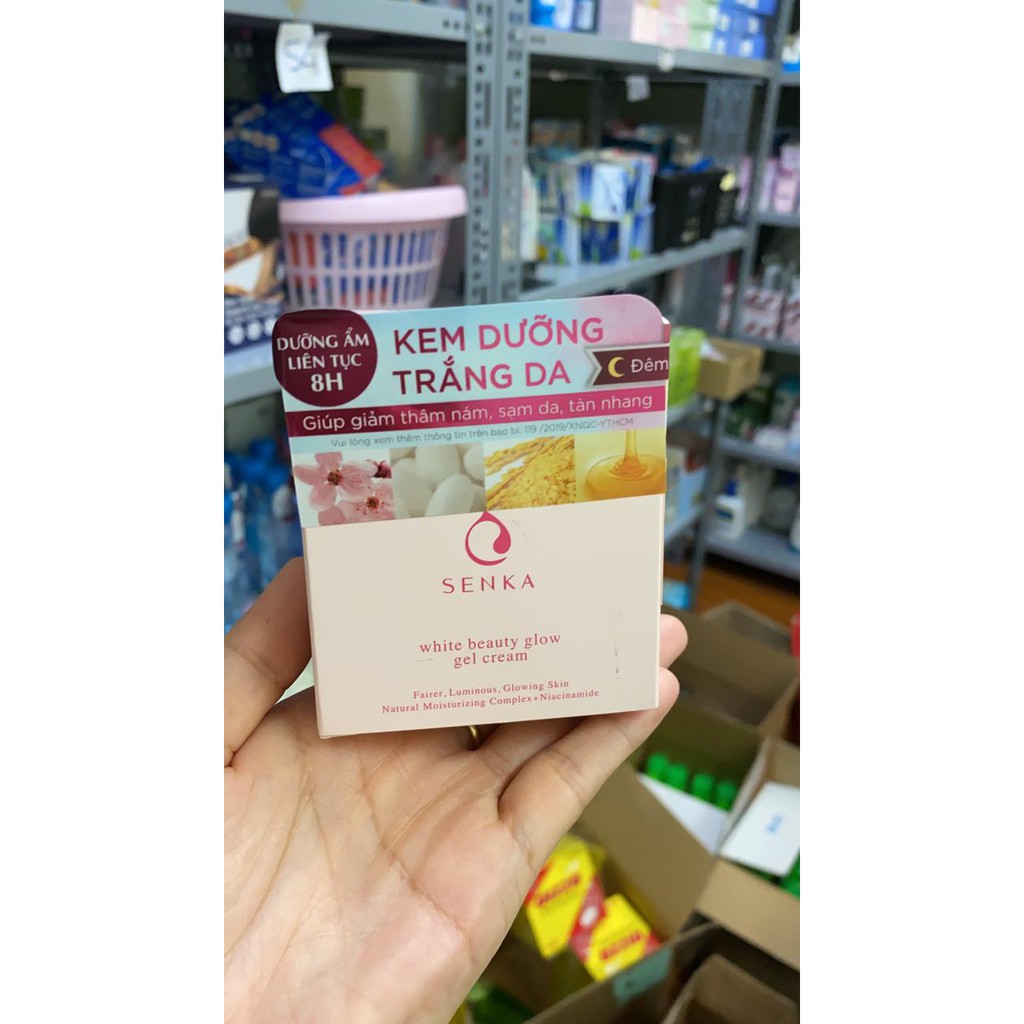 Kem dưỡng trắng da ban đêm Senka White Beauty Glow Gel Cream 50g <0514855>