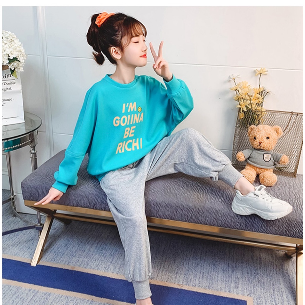 Bộ thu đông bé gái 14-45kg, set thu đông cho bé gái 4-14 tuổi BERICHI cá tính năng động, vải nỉ dày dặn, hàng may kĩ.BE8