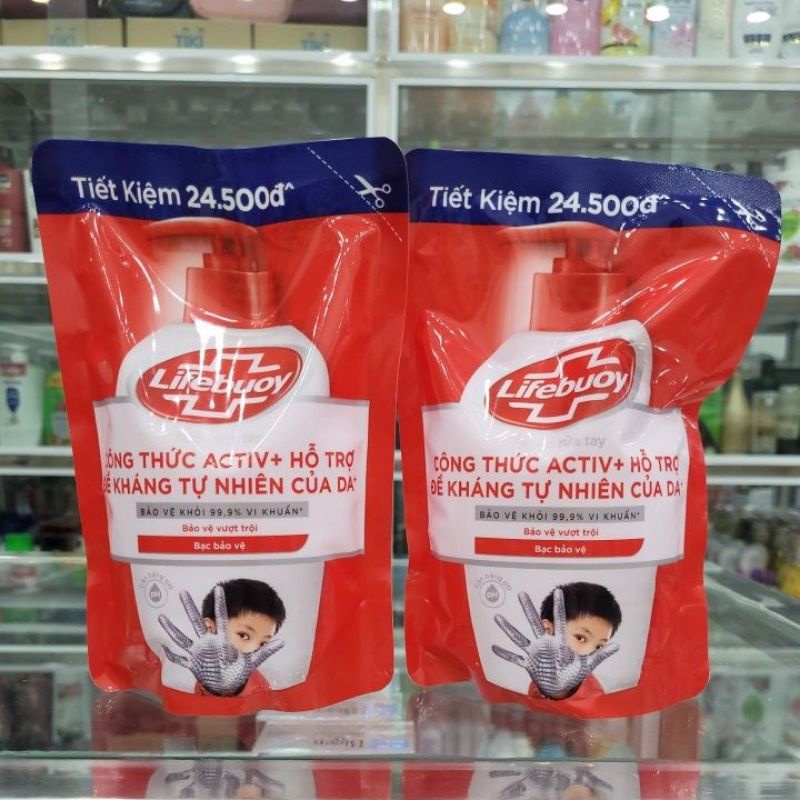 [MẪU MỚI, DATE MỚI] Túi nước rửa tay Lifebuoy bạc bảo vệ 400g