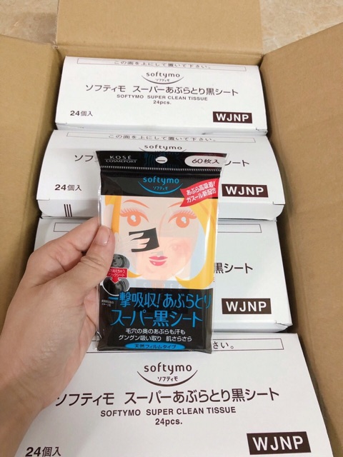 Giấy Thấm Dầu Kose Softymo Than Hoạt Tính Nhật Bản 60 tờ | BigBuy360 - bigbuy360.vn