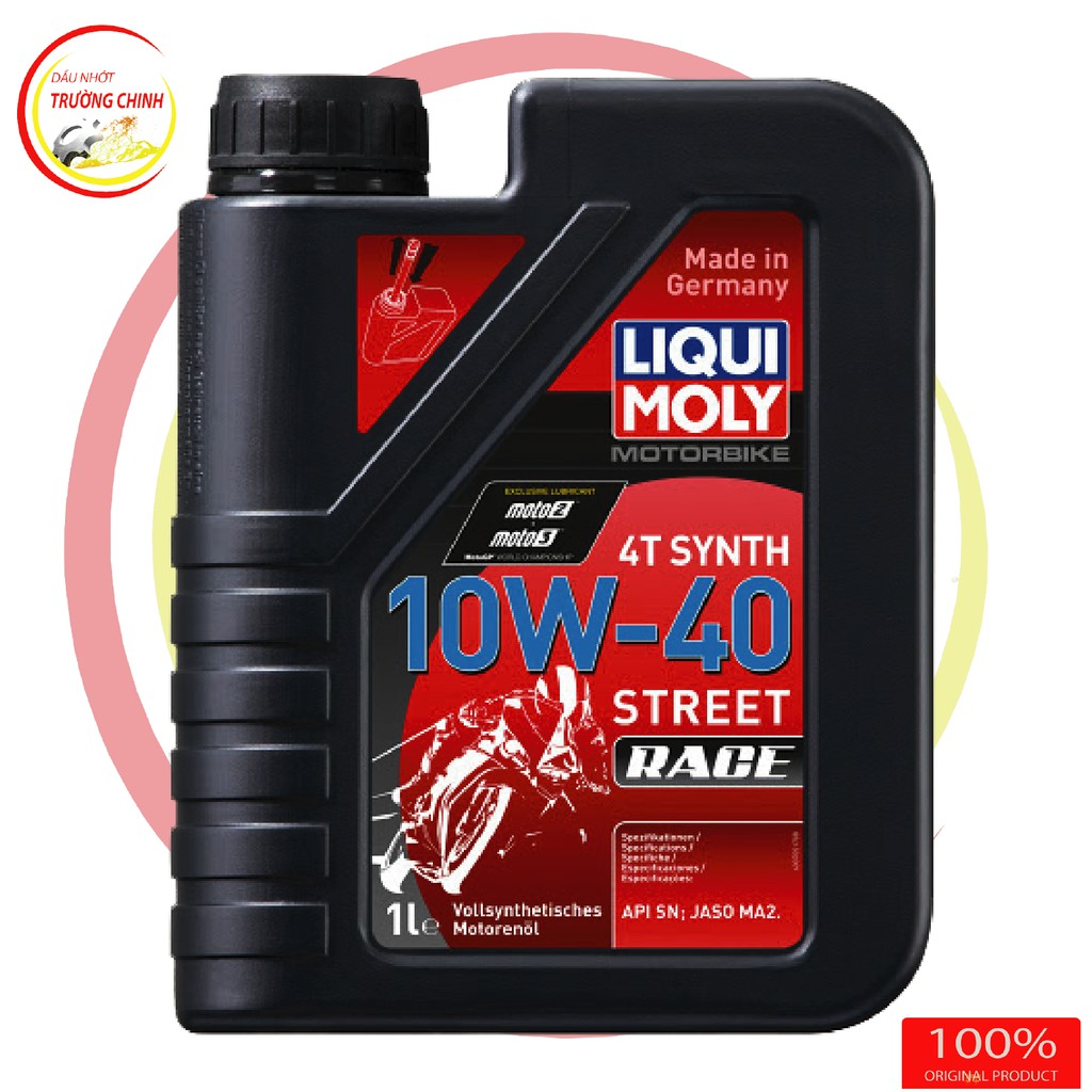 Nhớt Liqui Moly Synth Street Race 10W40 dành cho xe số, tay côn bình 1L