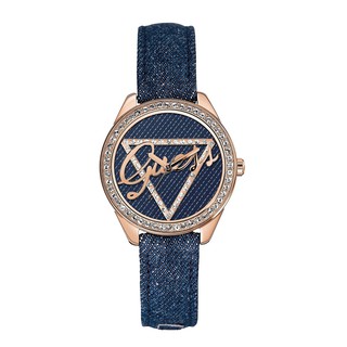 Đồng hồ Guess Damen-Armbanduhr Analog Quarz Leder W0456L6