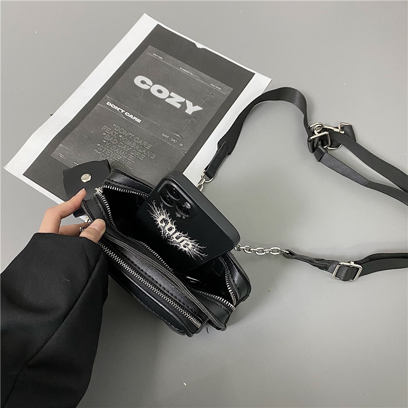 Túi Đeo Chéo Dây Xích Phong Cách Hip Hop Harajuku Retro 19C53