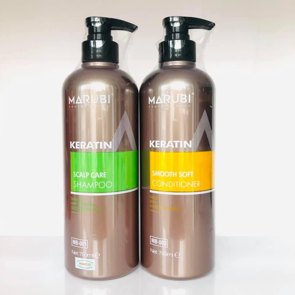 Cặp gội xả Keratin Marubi 750ml