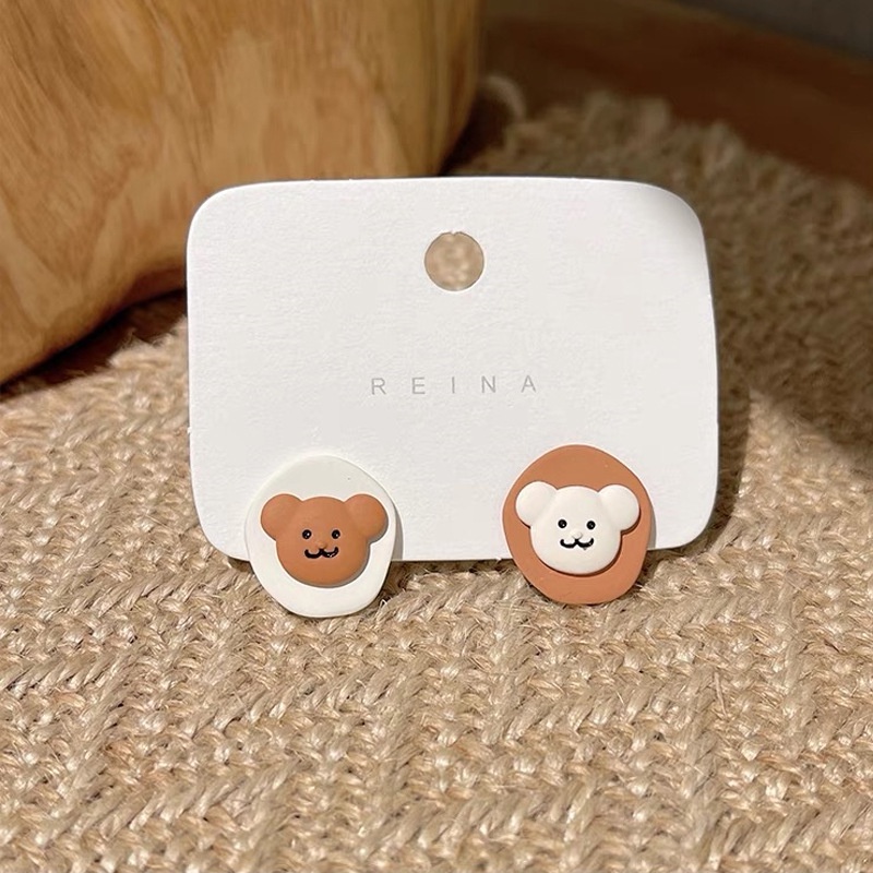 Bông Tai Hình Gấu Tròn Dễ Thương Thời Trang 2022 Cho Nữ