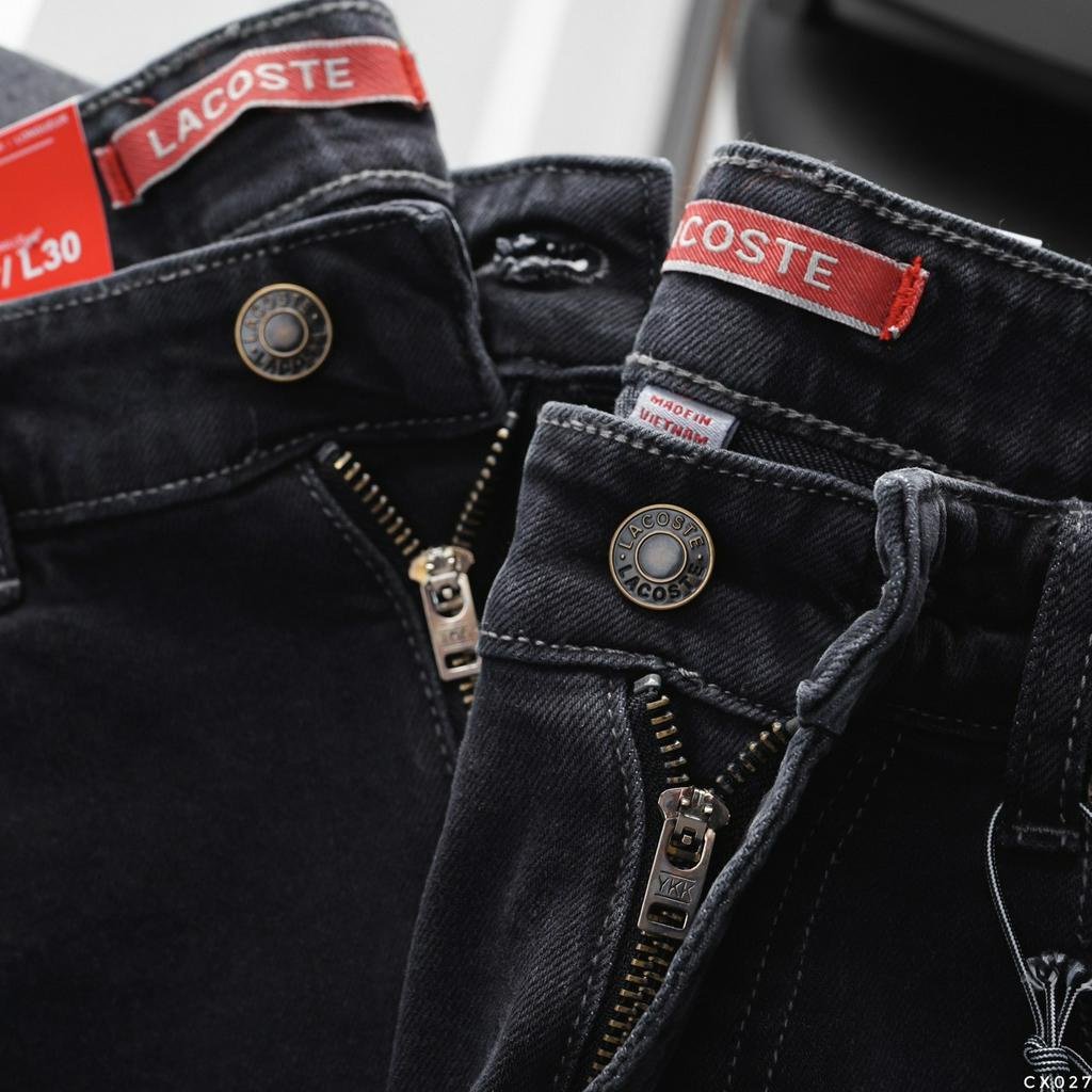 Quần Jean Dài Nam Lcst Đen Wash, Form Slim-fit, chất vải co giãn nhẹ, ống 15-18cm, Hàng VNXK - CX027