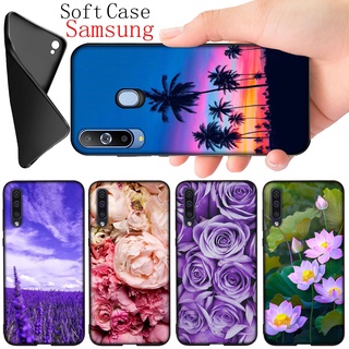 Ốp điện thoại dẻo silicon in hình hoa sen cho Samsung Galaxy A9 A8 A7 J8 A6 J4 J6 Prime Plus 2018